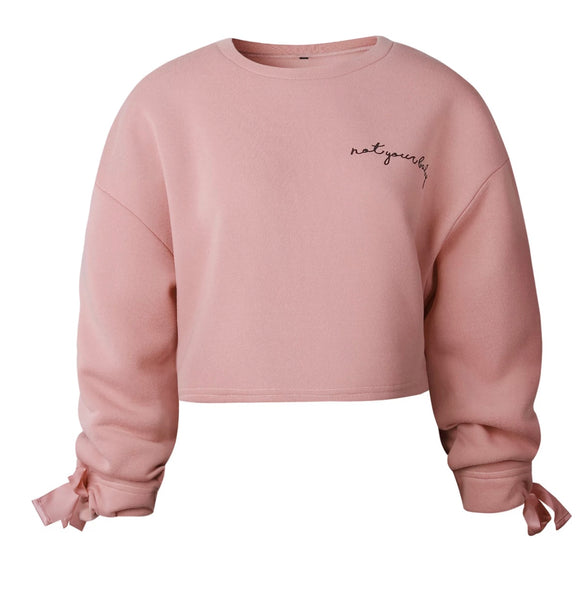 Pink Crop Sweater - Not Your BABY